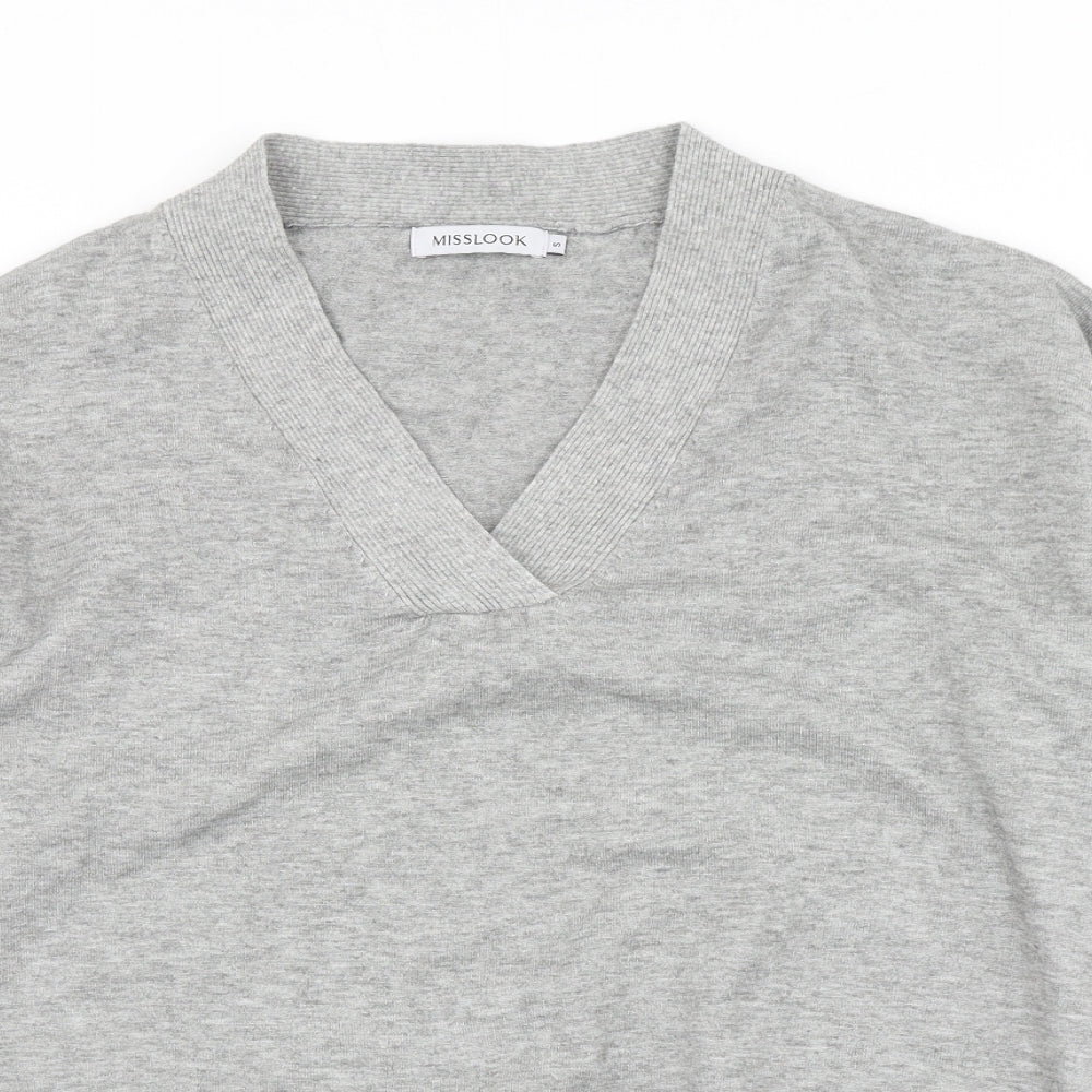 MissLook Womens Grey  Knit Pullover Jumper Size S