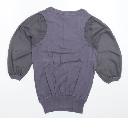 NEXT Womens Grey  Knit Pullover Jumper Size 10