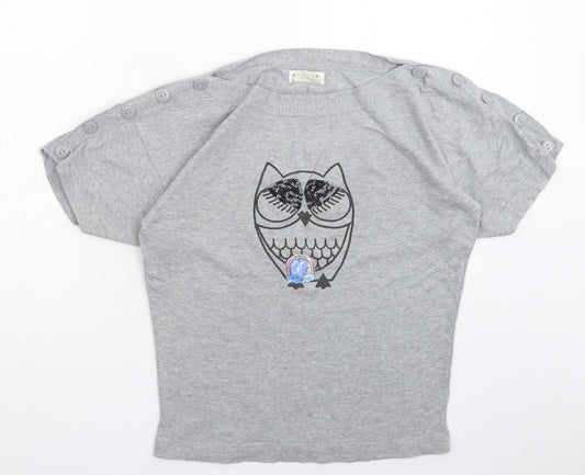 NEXT Womens Grey  Knit Basic T-Shirt Size 8