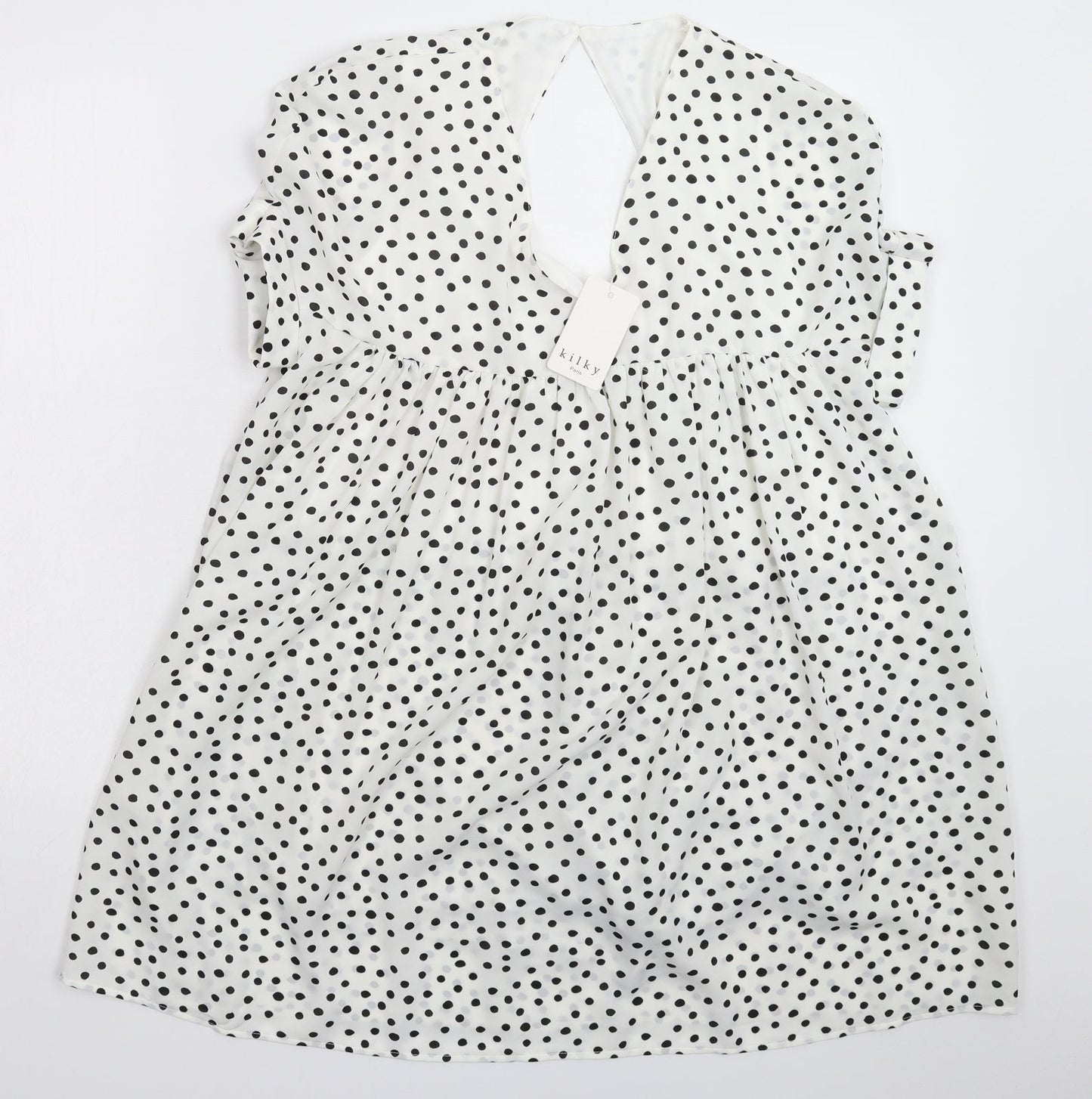 Kilky Womens White Polka Dot  Mini  Size M
