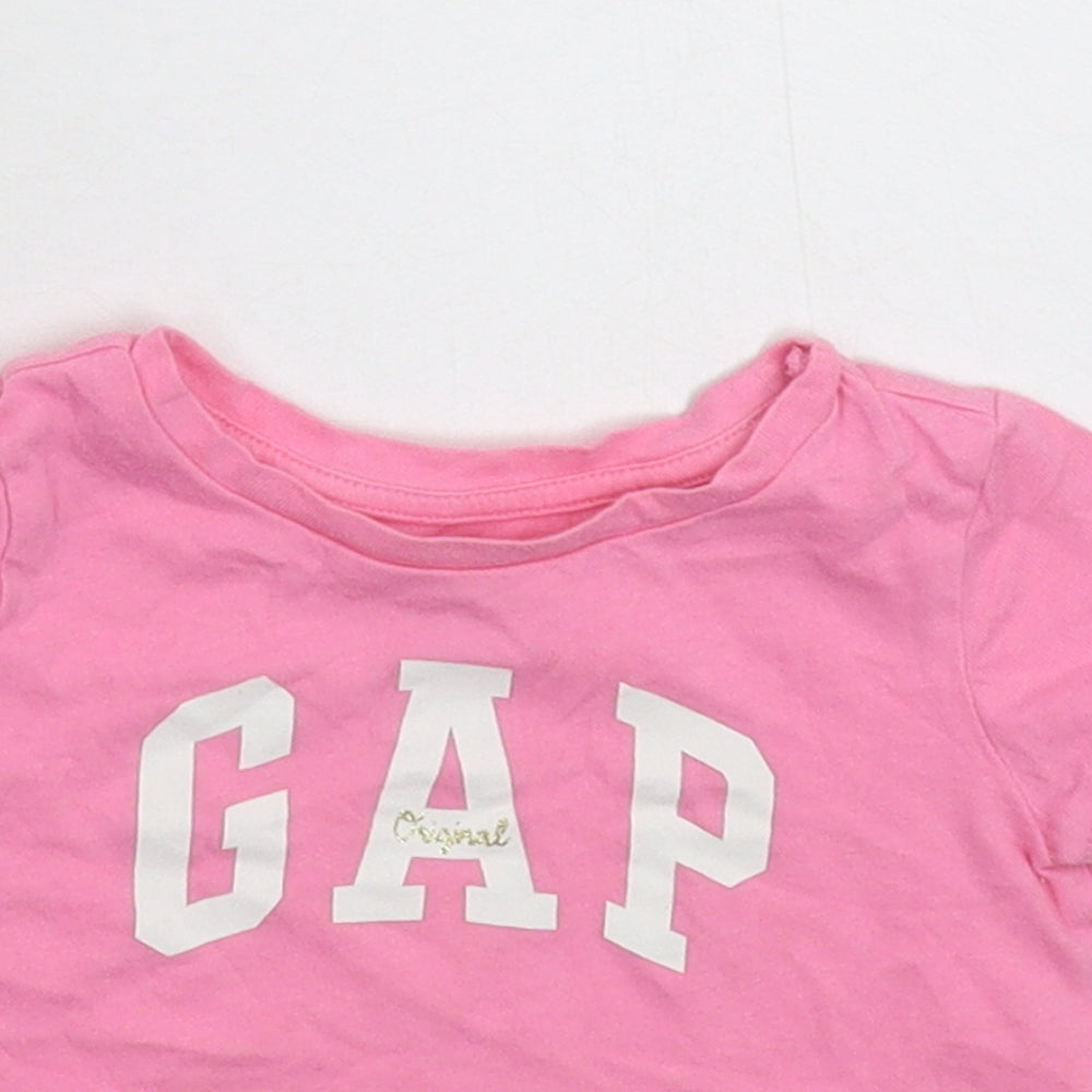 Gap Girls Pink   Basic T-Shirt Size 9-12 Months