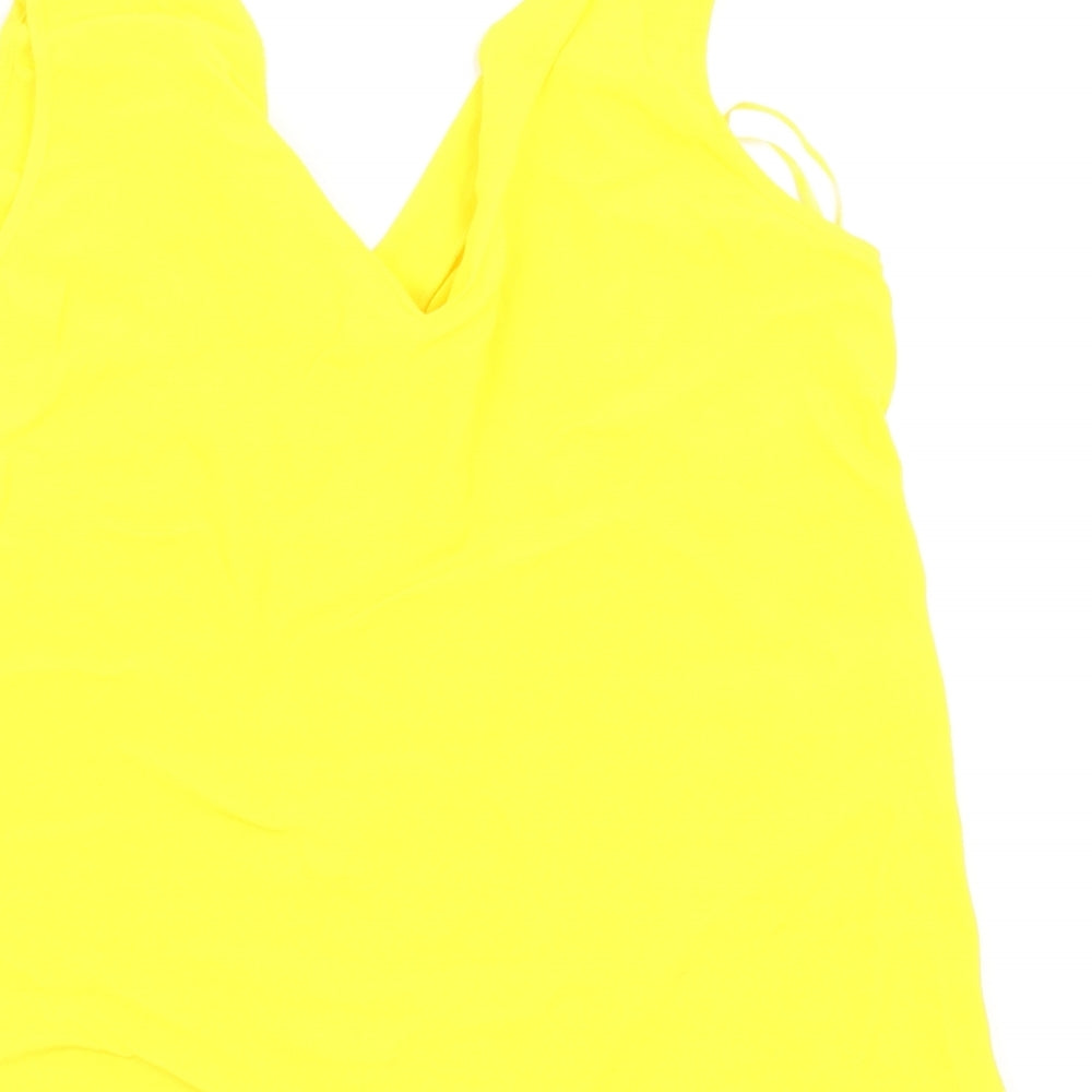 Warehouse Womens Yellow   Basic Blouse Size 12