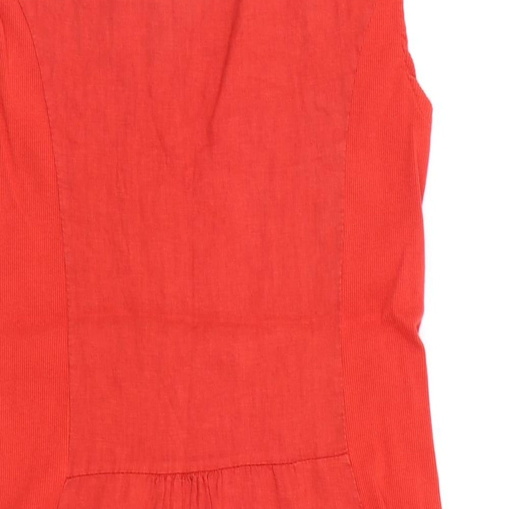 Preworn Womens Red Geometric  A-Line  Size L