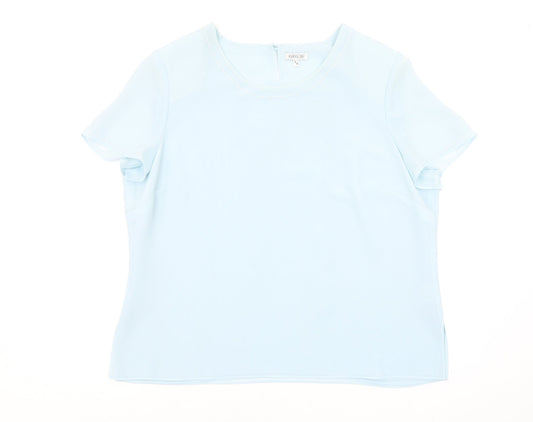 Gold Womens Blue   Basic Blouse Size 18