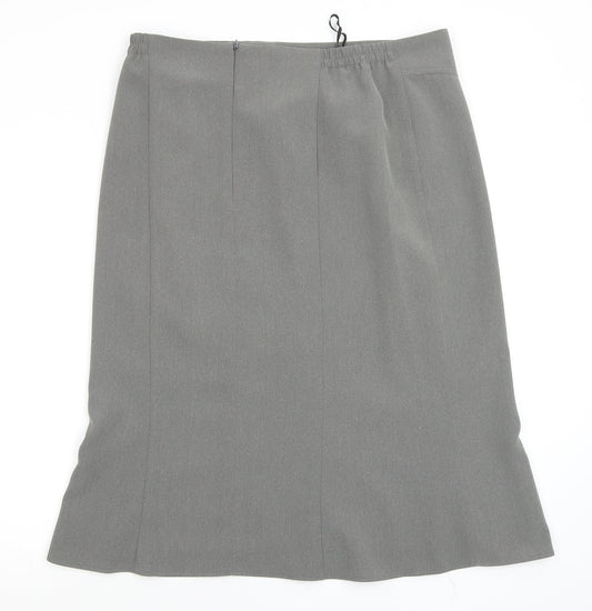 habella Womens Grey   Flare Skirt Size 18