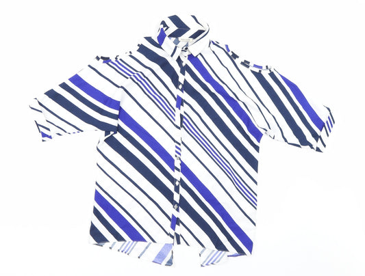 River Island Girls Multicoloured Striped  Basic Button-Up Size 9-10 Years