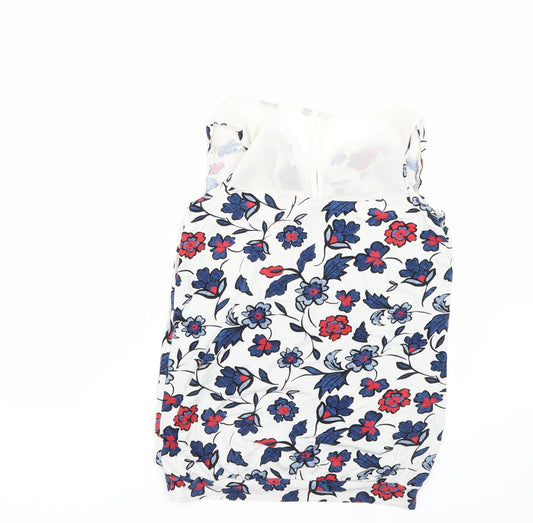 Preworn Womens White Floral  Basic Tank Size S