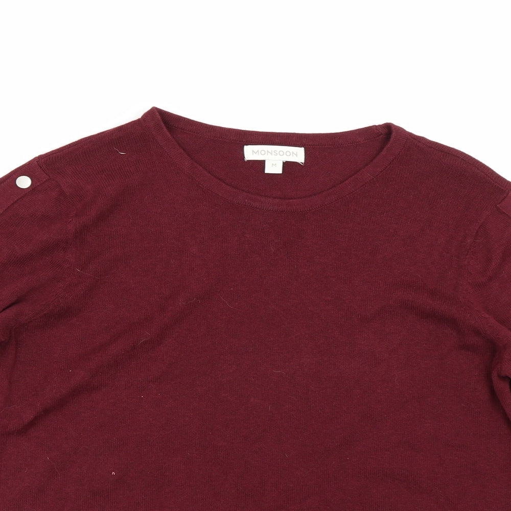 Monsoon Womens Red   Pullover Jumper Size M