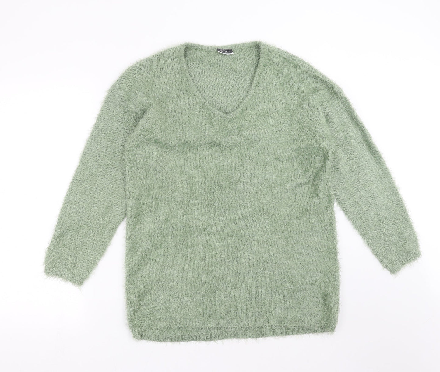 BELOVED Womens Green  Knit Pullover Jumper Size XL