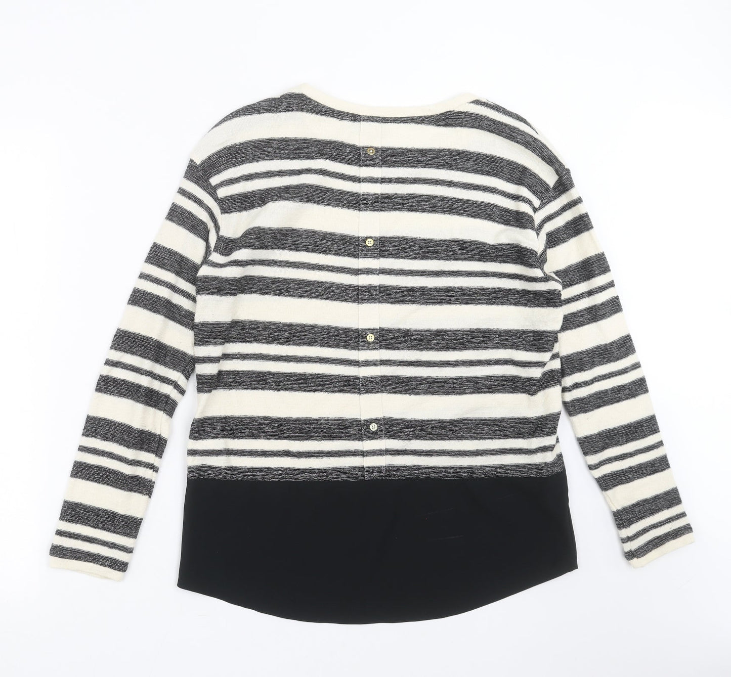 Oasis Womens Ivory Striped Knit Pullover Jumper Size S