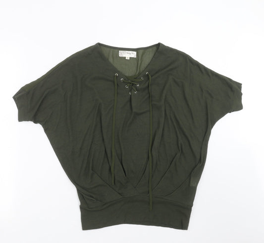 Voulez-Vous Womens Green   Basic Blouse Size S
