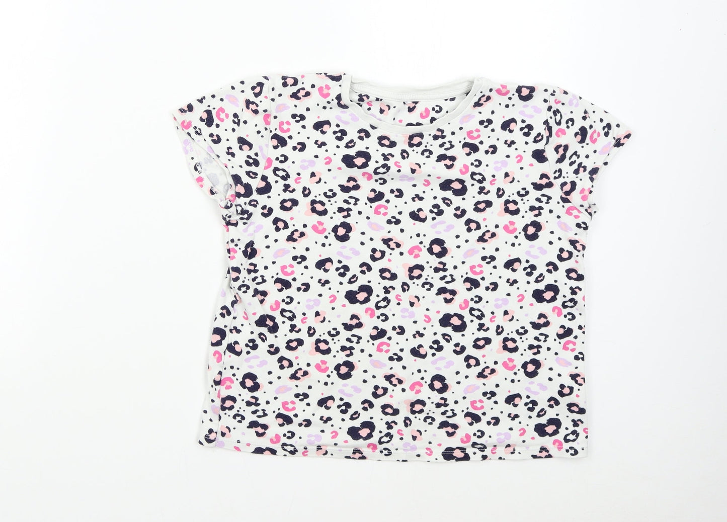George Girls Multicoloured Animal Print  Basic T-Shirt Size 11-12 Years