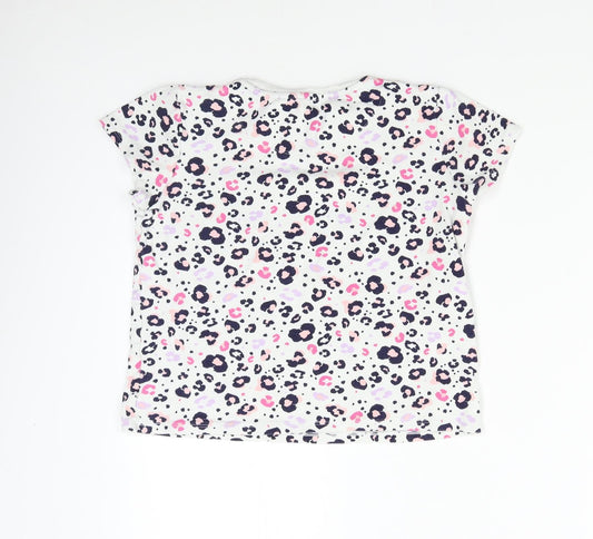 George Girls Multicoloured Animal Print  Basic T-Shirt Size 11-12 Years