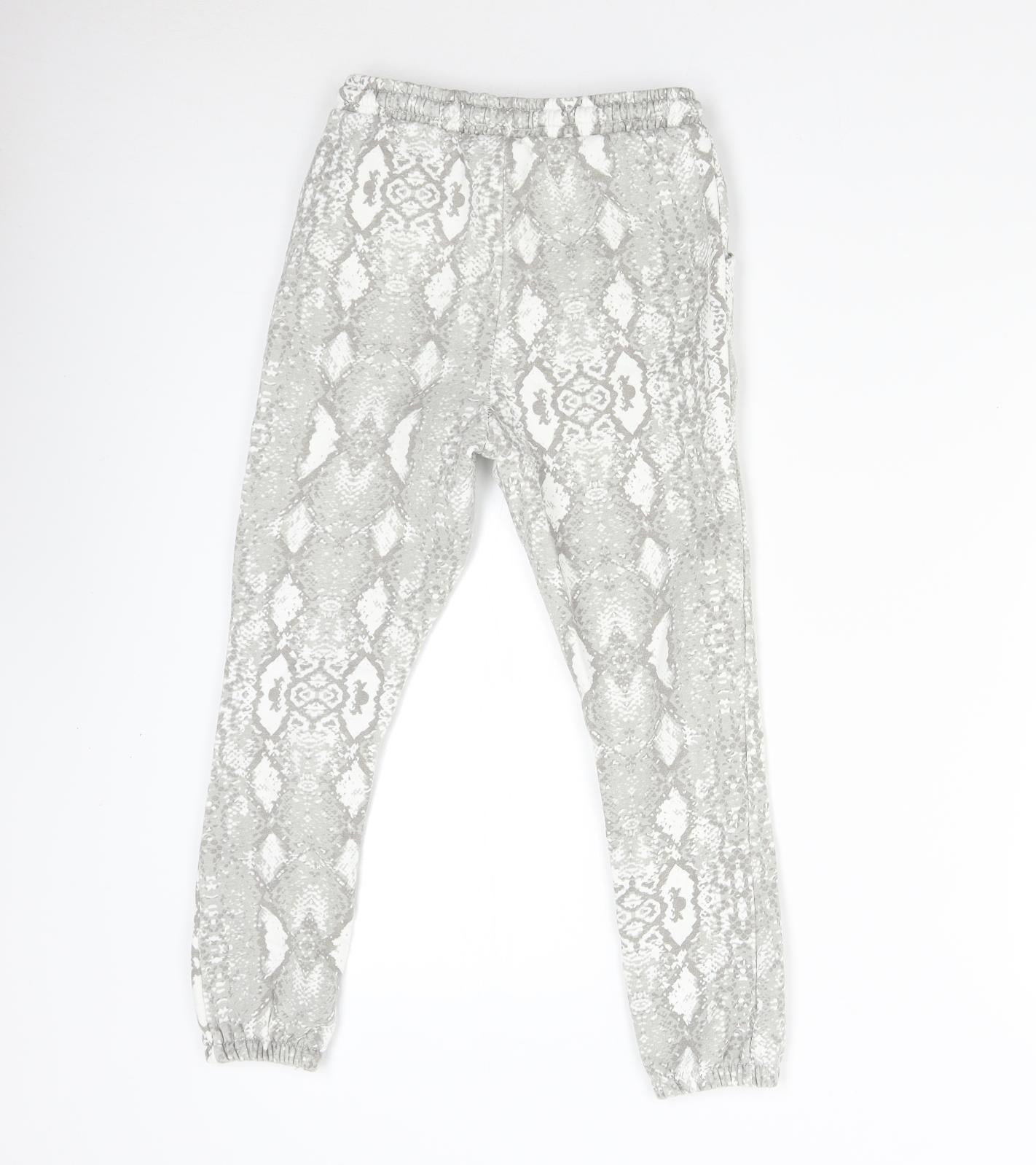Matalan Girls Grey Animal Print  Sweatpants Trousers Size 9 Months