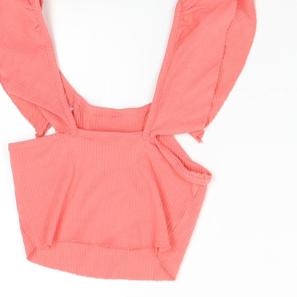 Zara Womens Pink   Cropped Blouse Size S