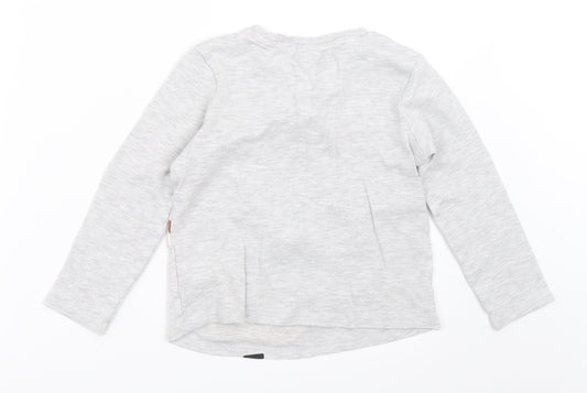 George Boys Grey Solid   Pyjama Top Size 5-6 Years  - Hey Duggee christmas