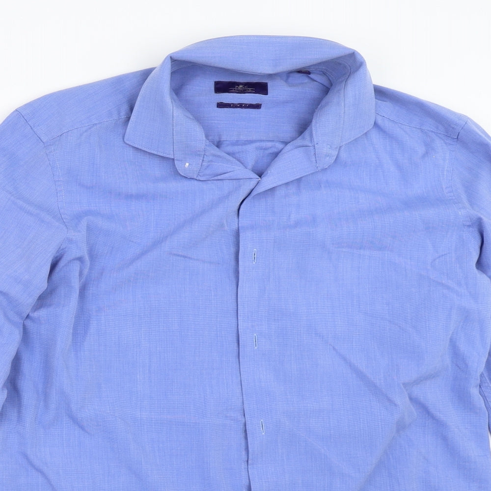NEXT Mens Blue    Button-Up Size 16