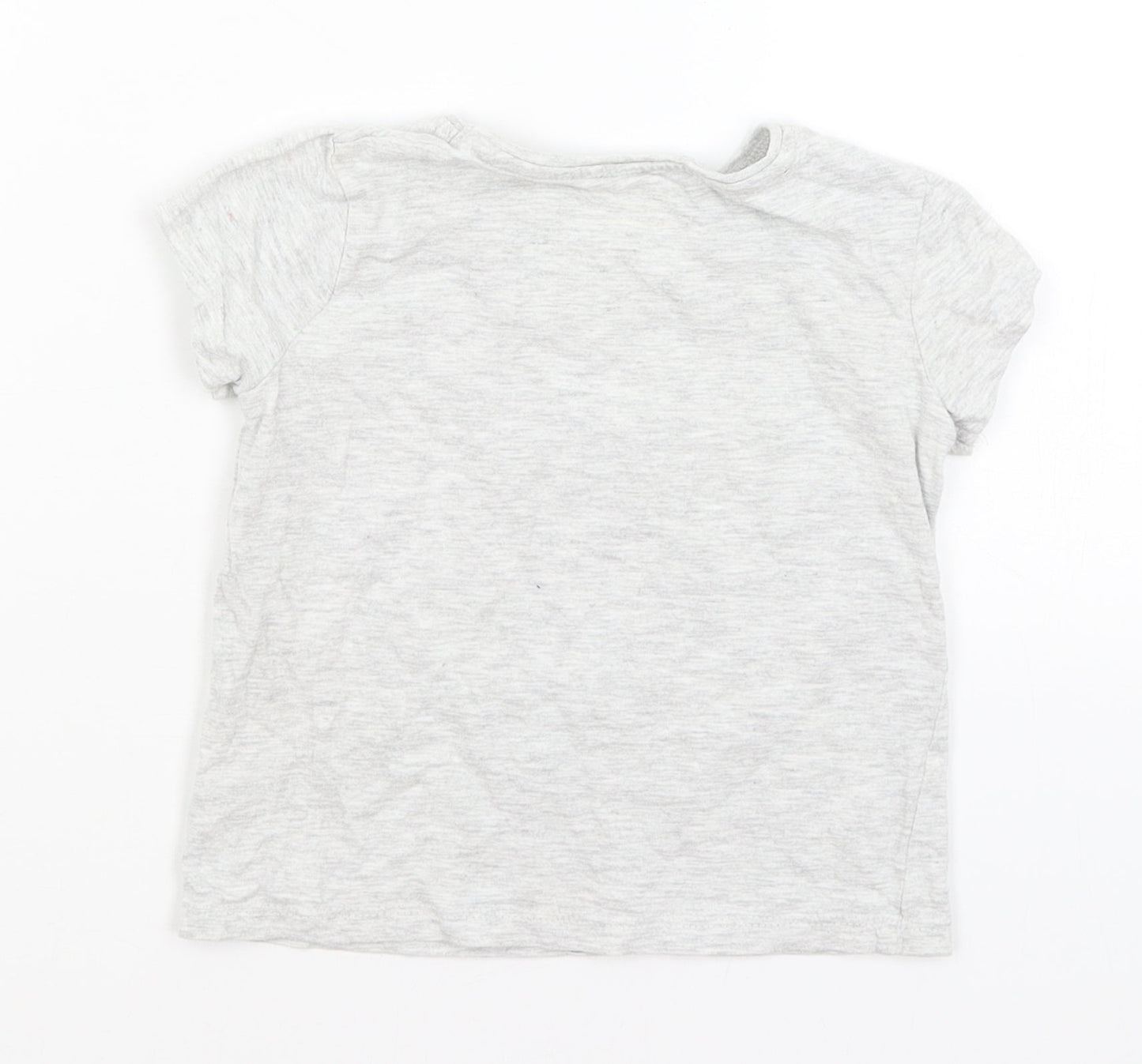 Primark Girls Grey   Basic T-Shirt Size 3-4 Years  - Shine, Sparkle, Smile