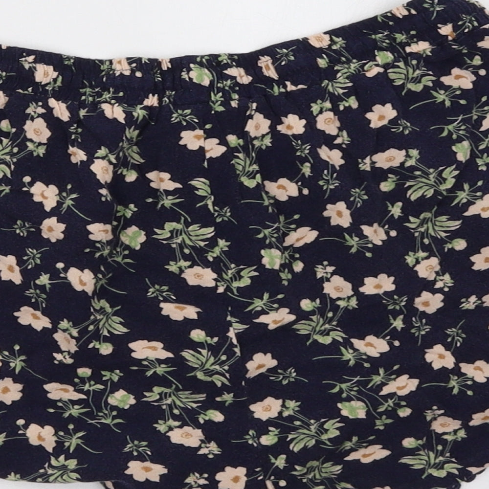 Primark Womens Blue Floral  Sweat Shorts Size 10
