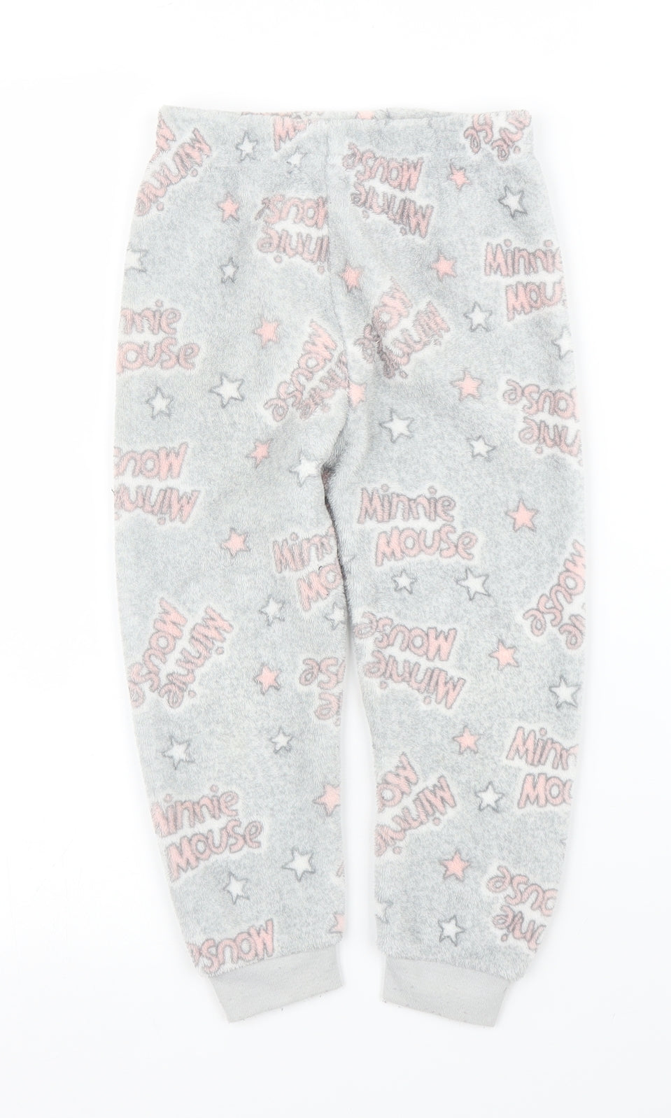 Primark Girls Grey Solid  Capri Pyjama Pants Size 3 Years  - Minnie Mouse
