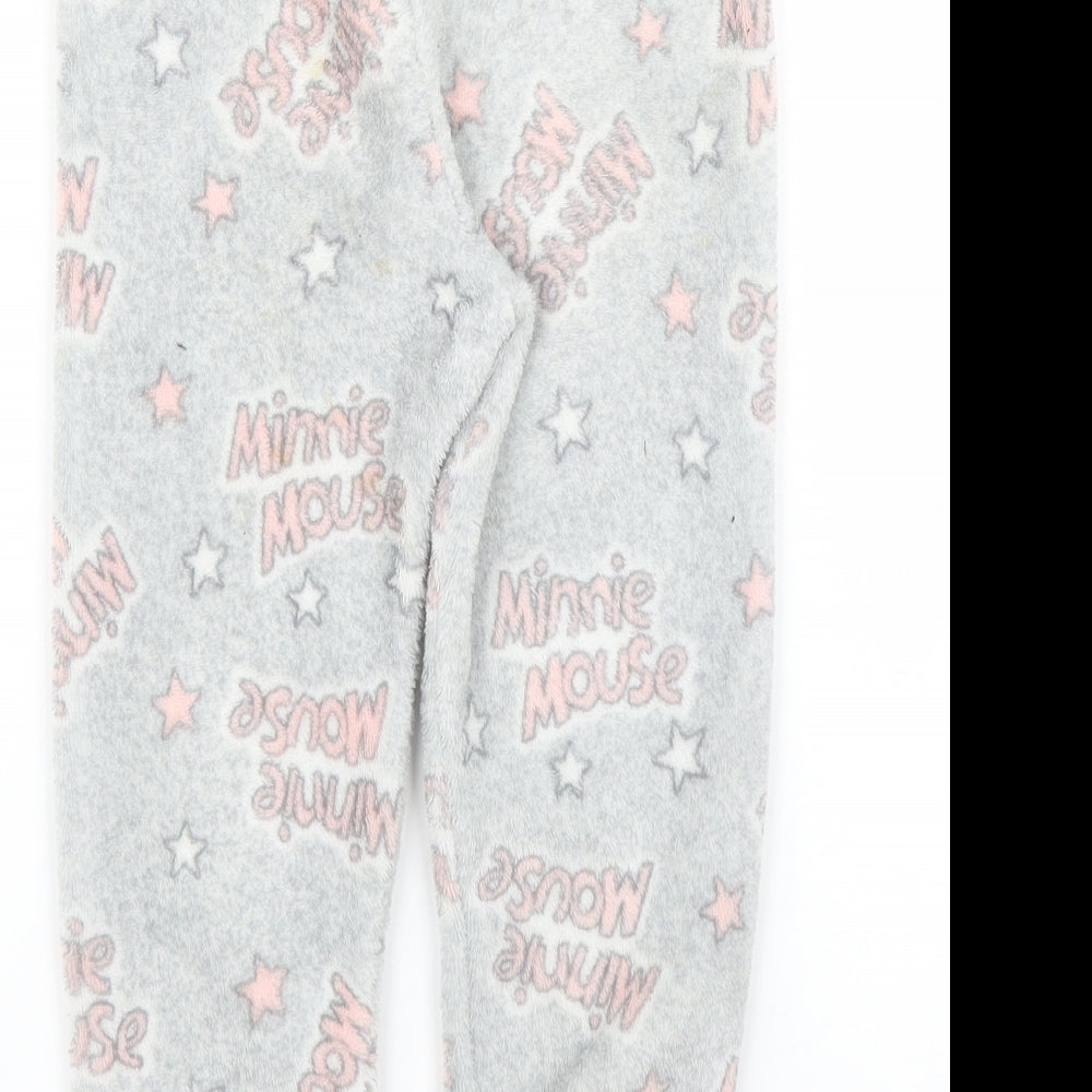 Primark Girls Grey Solid  Capri Pyjama Pants Size 3 Years  - Minnie Mouse