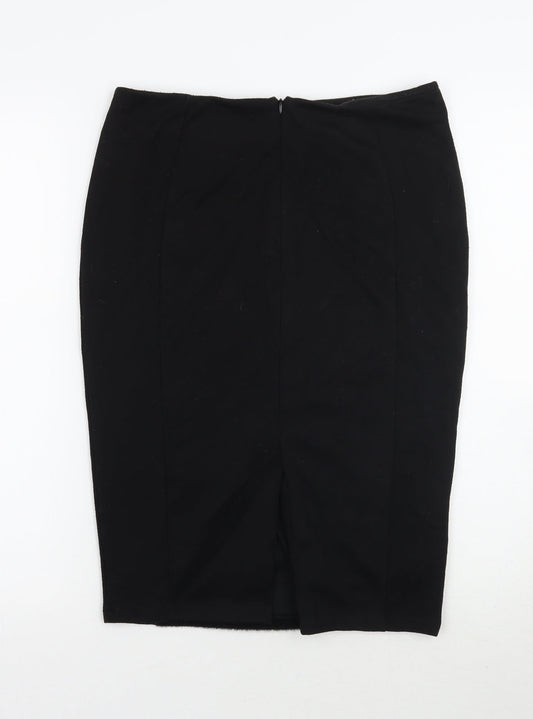 Definitions Womens Black   A-Line Skirt Size 10