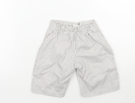 Pretty Originals Boys White Striped  Bermuda Shorts Size 3 Years