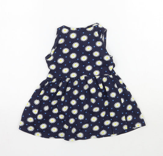 Primark Girls Blue Floral  A-Line  Size 24 Months
