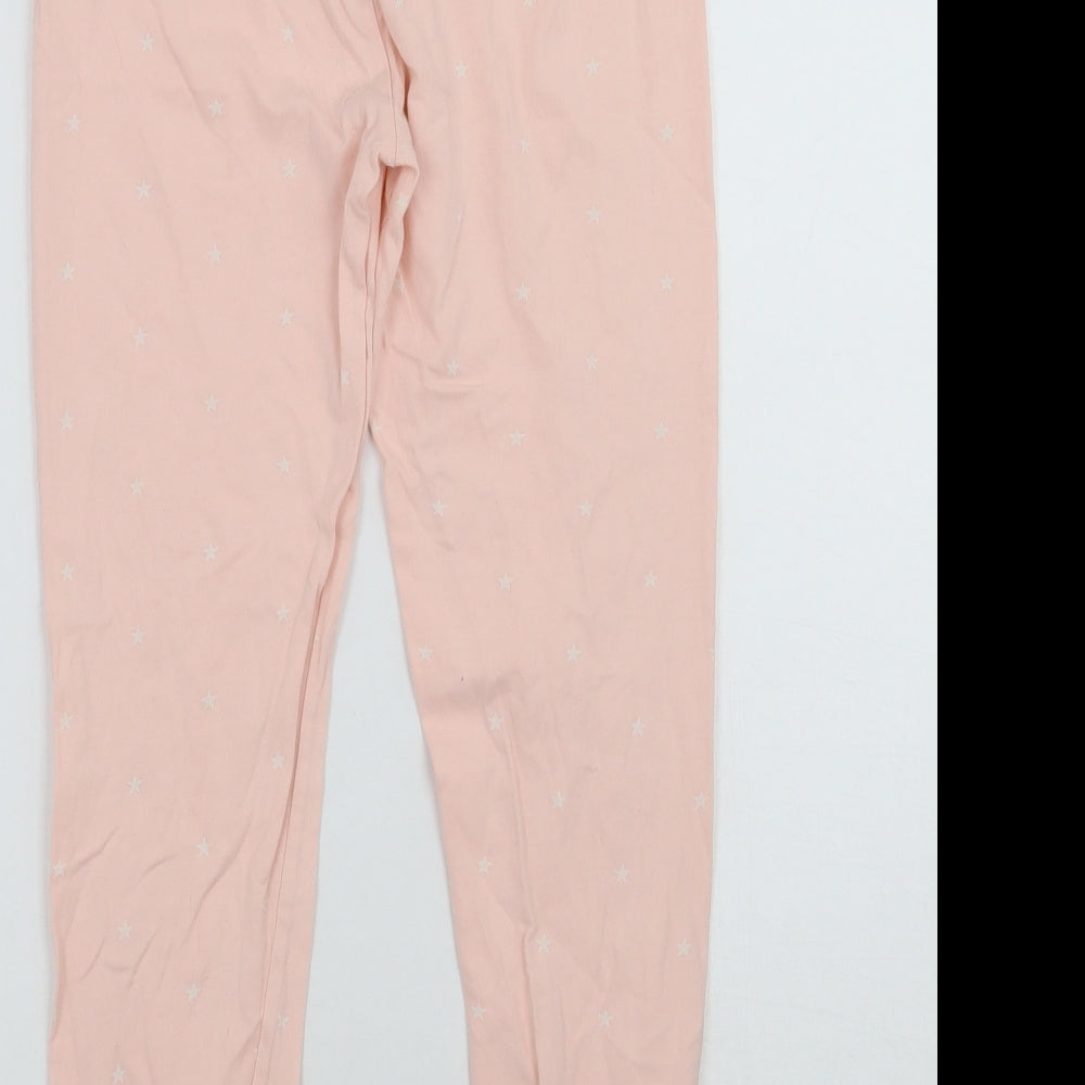 George Girls Pink Geometric  Sweatpants Trousers Size 9 Years