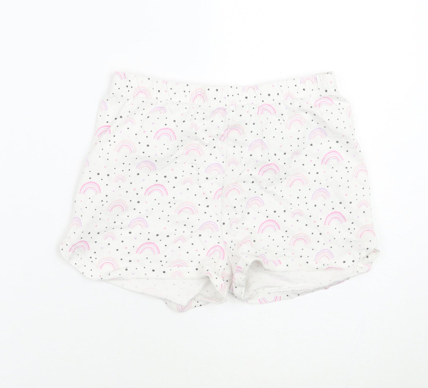 George Girls White Geometric  Top Pyjama Set Size 9-10 Years