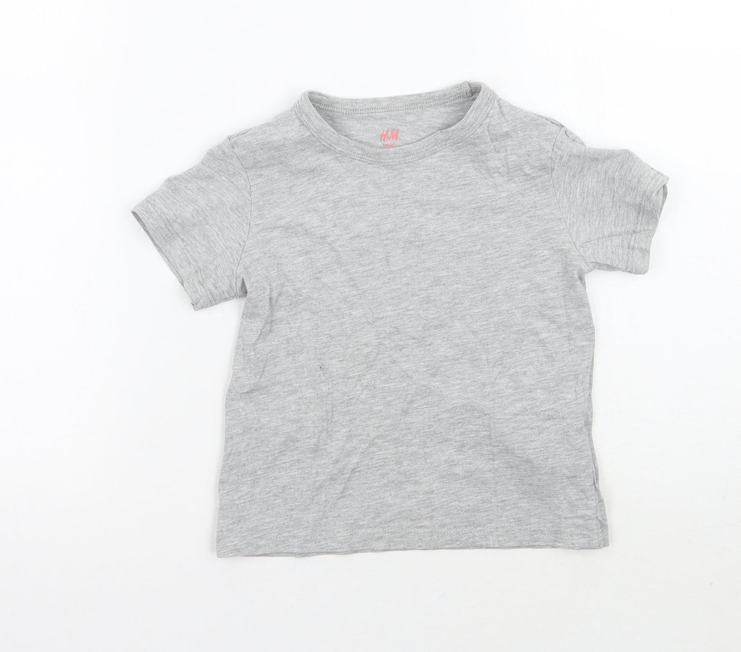 H&M Girls Grey   Basic T-Shirt Size 3 Years