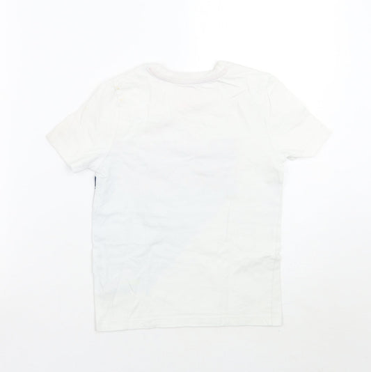 F&F Boys White   Basic T-Shirt Size 7 Years