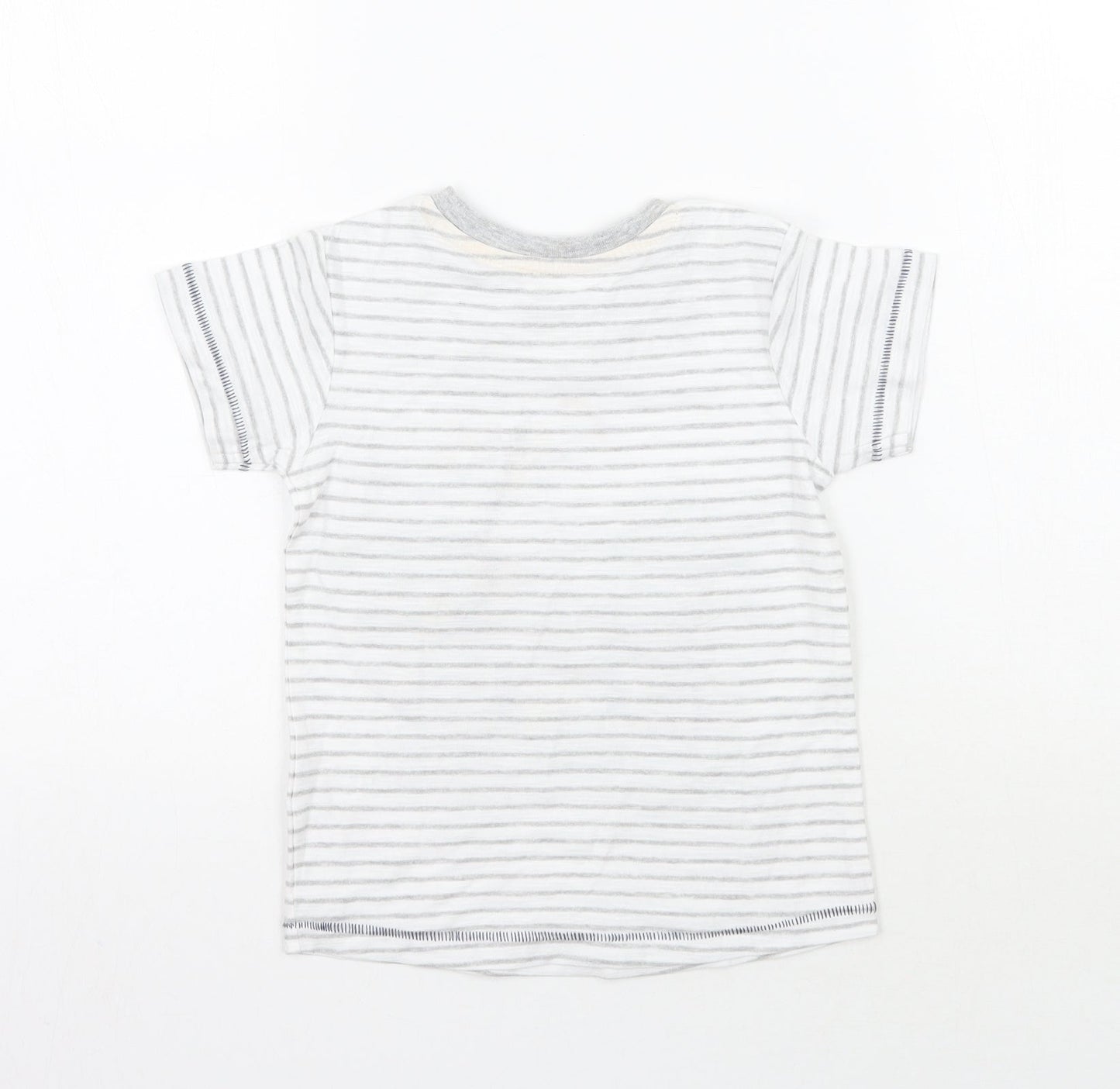 Matalan Boys White Striped  Basic T-Shirt Size 2-3 Years