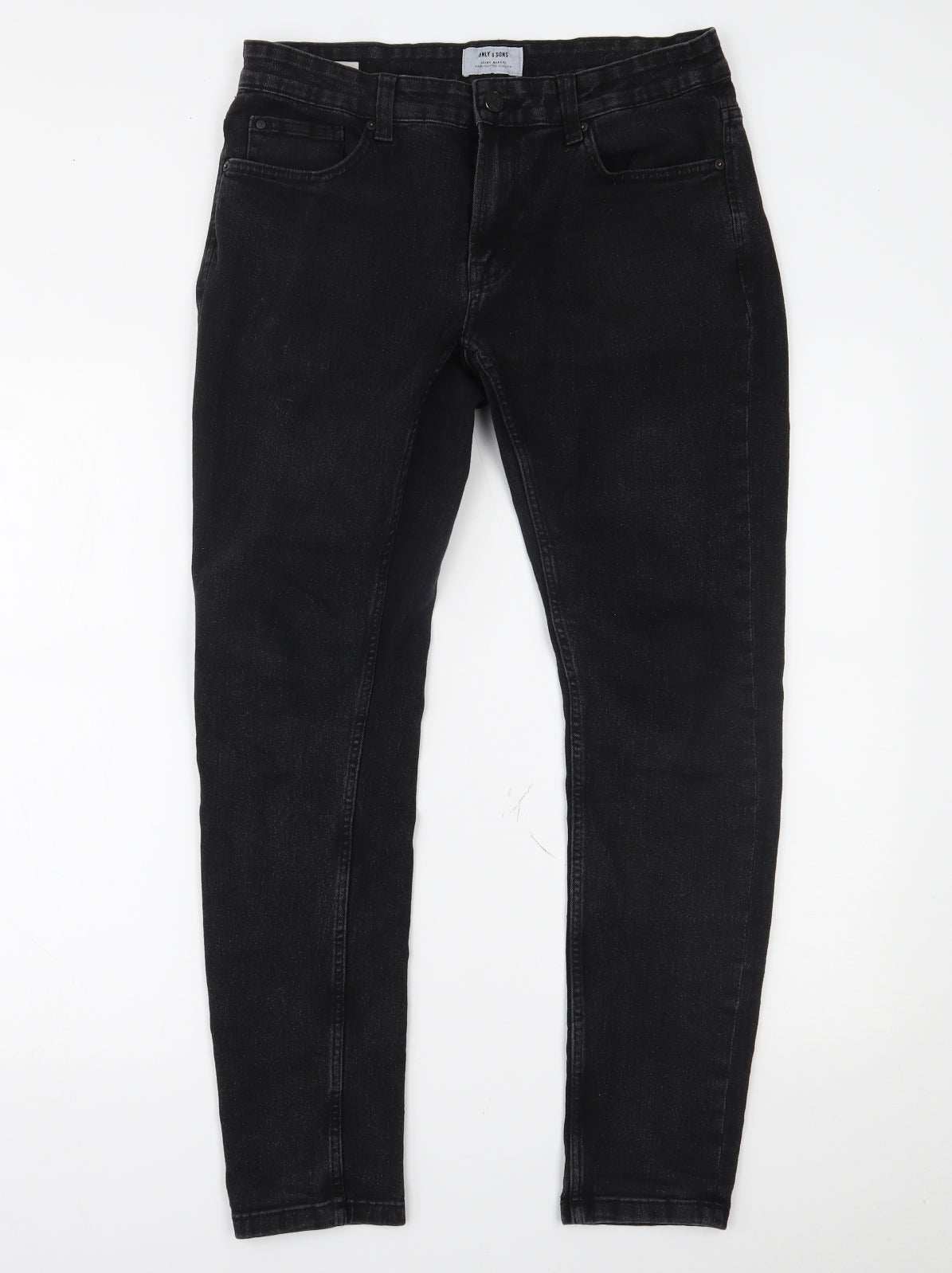 ONLY & SONS Womens Black  Denim Skinny Jeans Size 32 L32 in