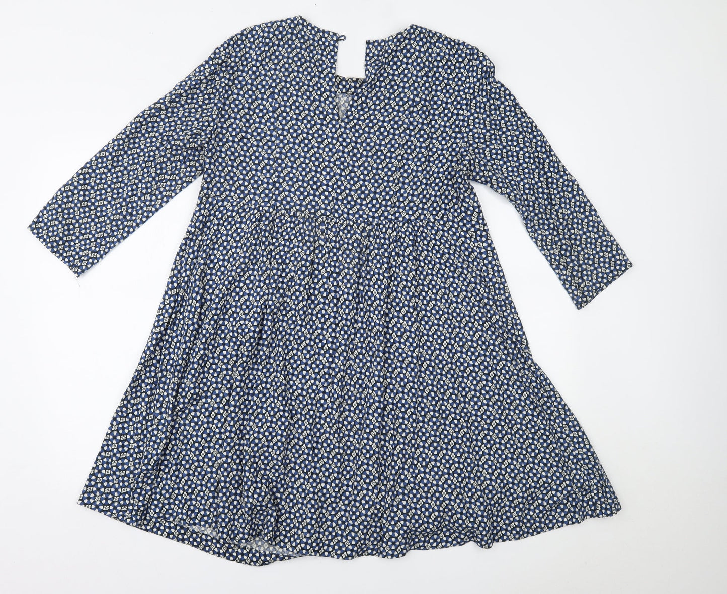 H&M Womens Blue Floral  A-Line  Size 10