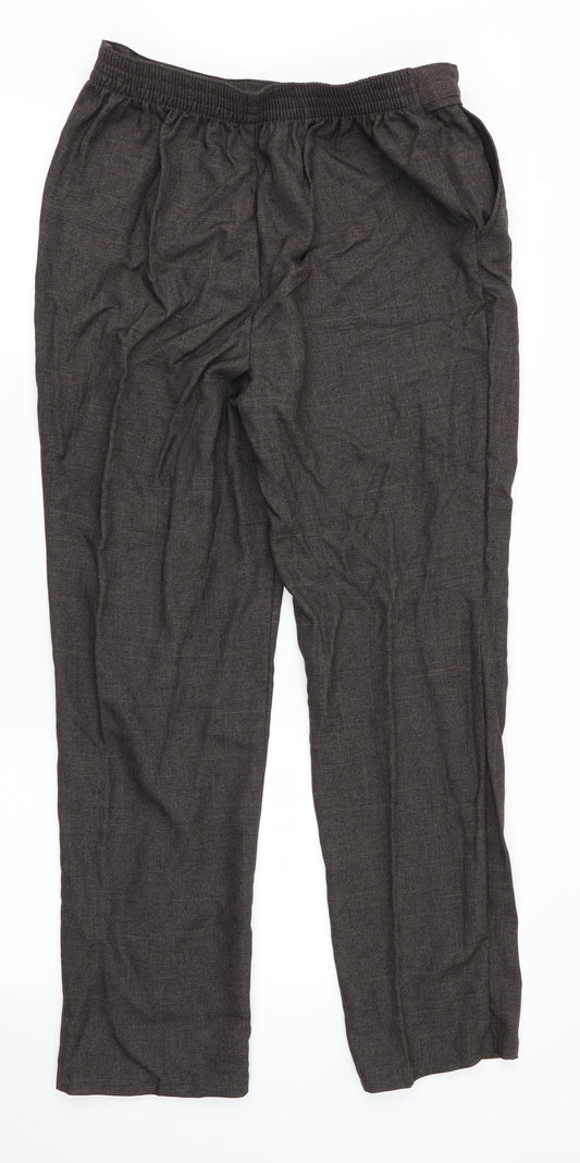 Marks and Spencer Womens Brown   Trousers  Size 12 L28 in - Back Elastication