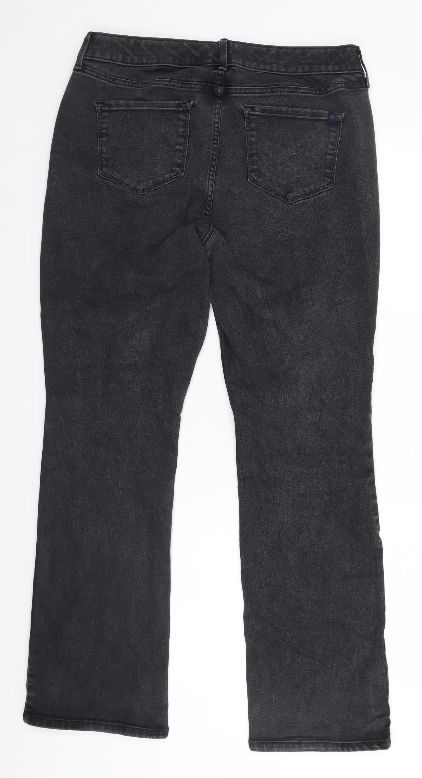 Preworn Womens Grey   Straight Jeans Size 12 L30 in
