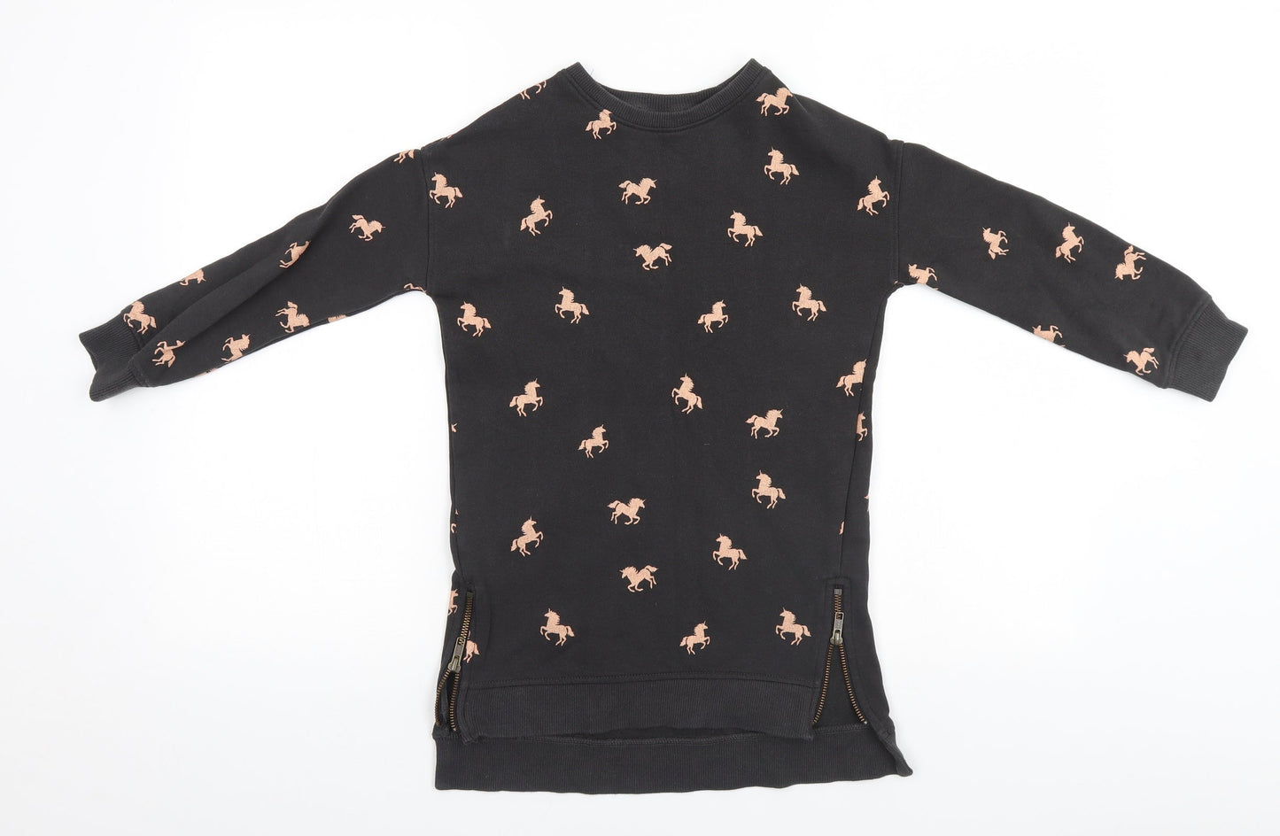 NEXT Womens Brown Animal Print  Pullover Jumper Size 8  - Unicorns