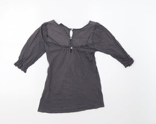 Miss Selfridge Womens Grey   Basic Blouse Size 8