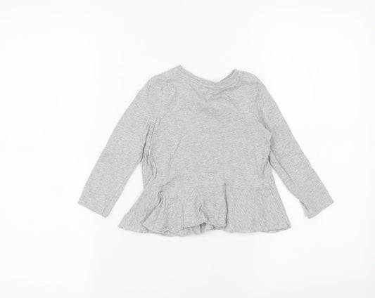 Very Girls Grey   Basic T-Shirt Size 2-3 Years