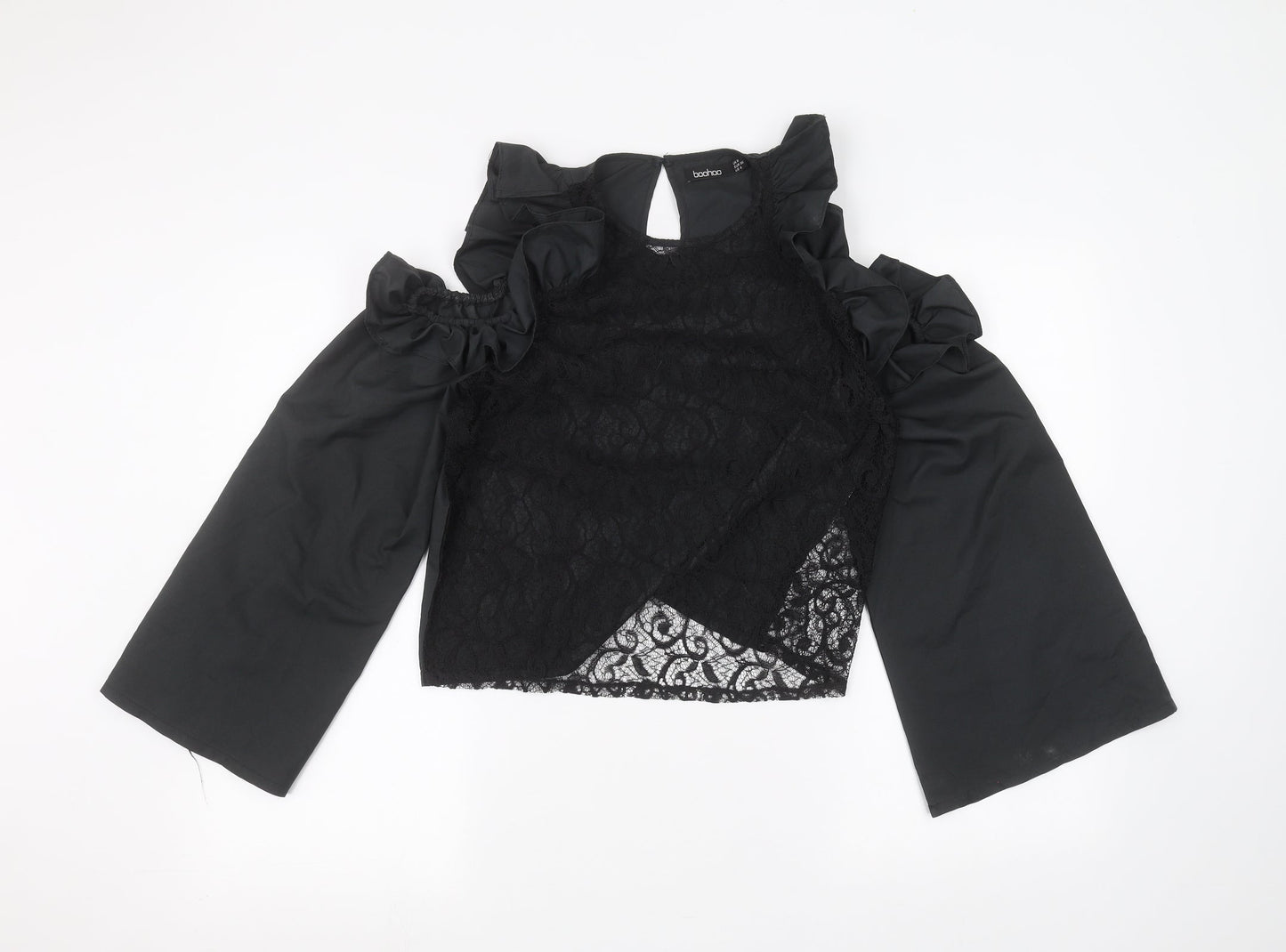 Boohoo Womens Black   Basic T-Shirt Size 8