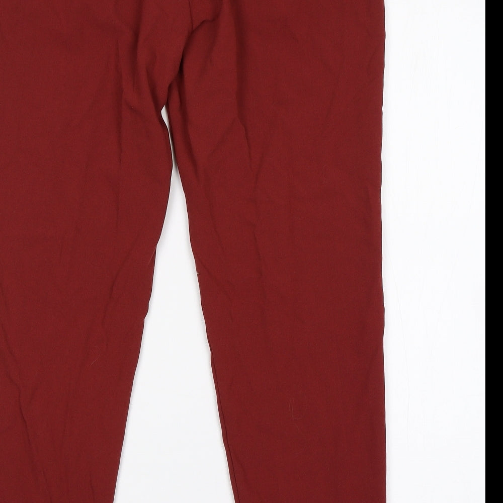 ASOS Womens Red   Cropped Trousers Size 12 L24 in