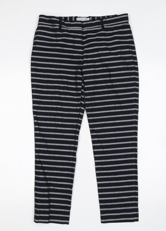 Gap Womens Multicoloured Striped  Cropped Trousers Size 6 L26 in