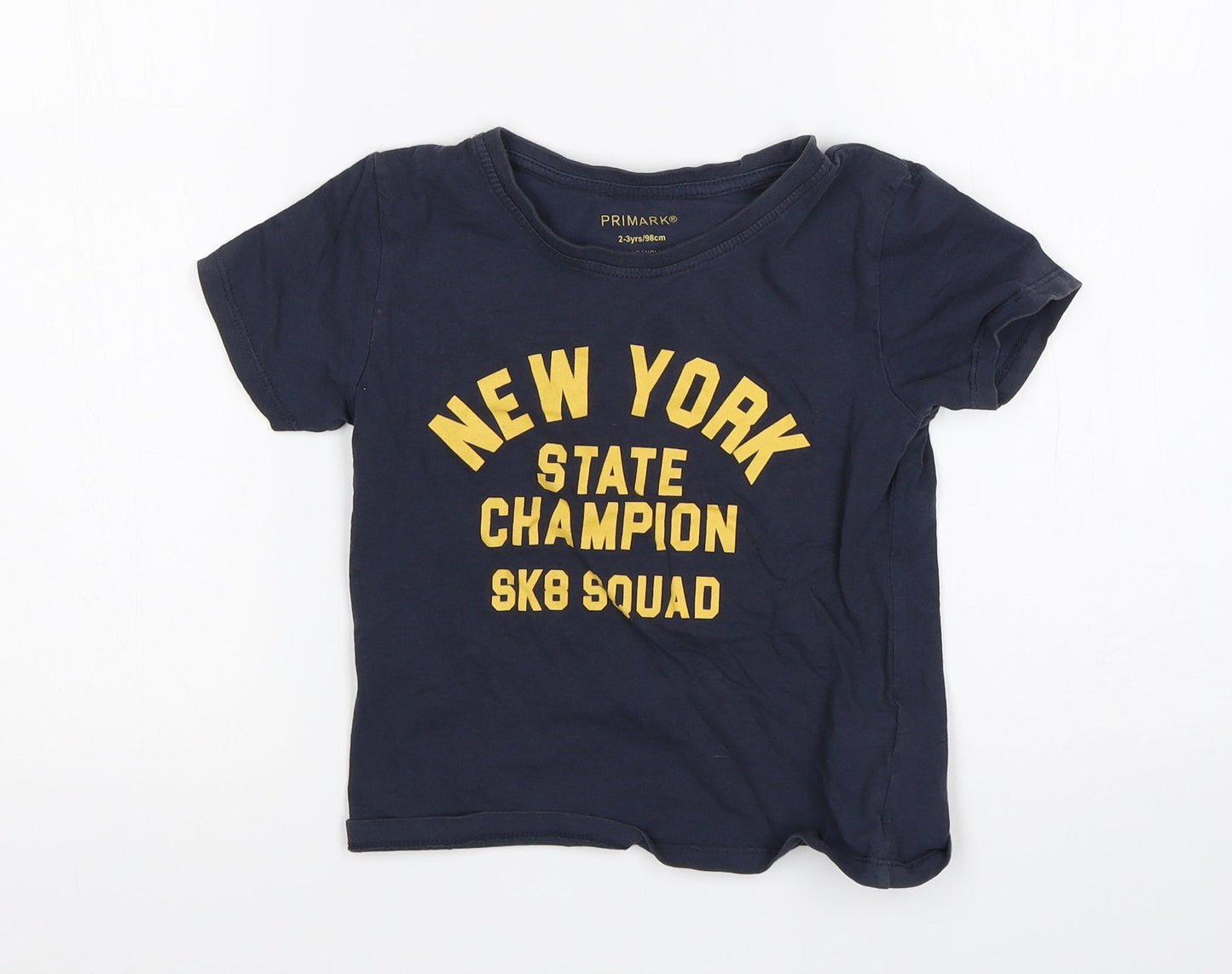 Primark Boys Blue   Basic T-Shirt Size 2-3 Years