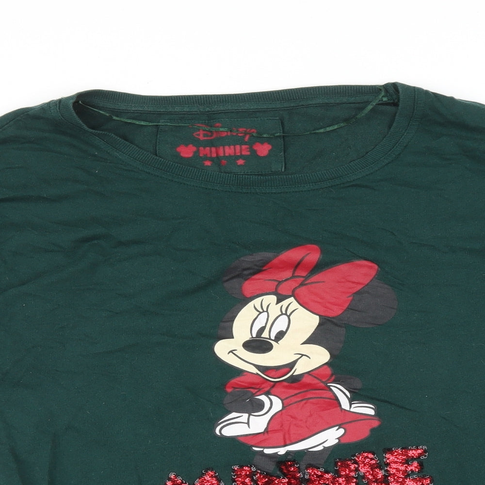 Disney Womens Green   Pullover Sweatshirt Size 14