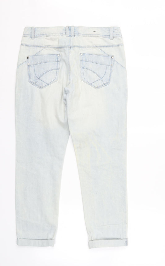 Yes Yes Womens Blue  Denim Straight Jeans Size 10 L26 in