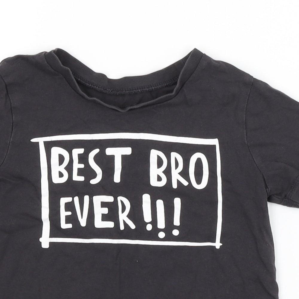 George Boys Grey   Basic T-Shirt Size 5-6 Years