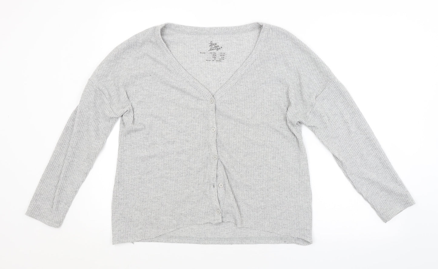 LOVE TO LOUNGE Womens Grey   Cardigan Jumper Size 10
