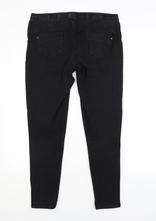 DENIM CO. Womens Black   Jegging Jeans Size 14 L28 in