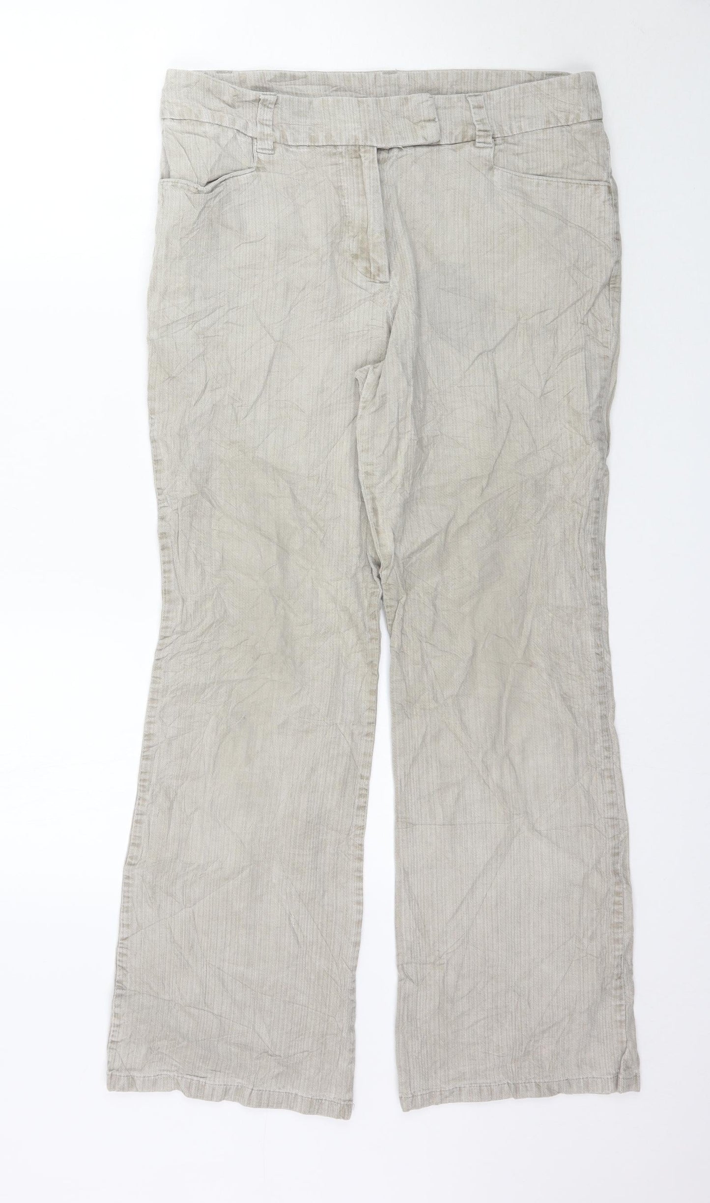 Marks and Spencer Womens Grey   Trousers  Size 12 L29 in